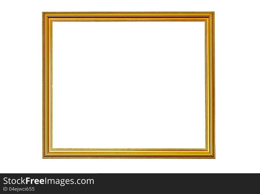 Gold picture frames. A beautiful pattern. On a white background. Gold picture frames. A beautiful pattern. On a white background