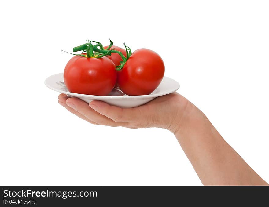 Plate With Tomatoes