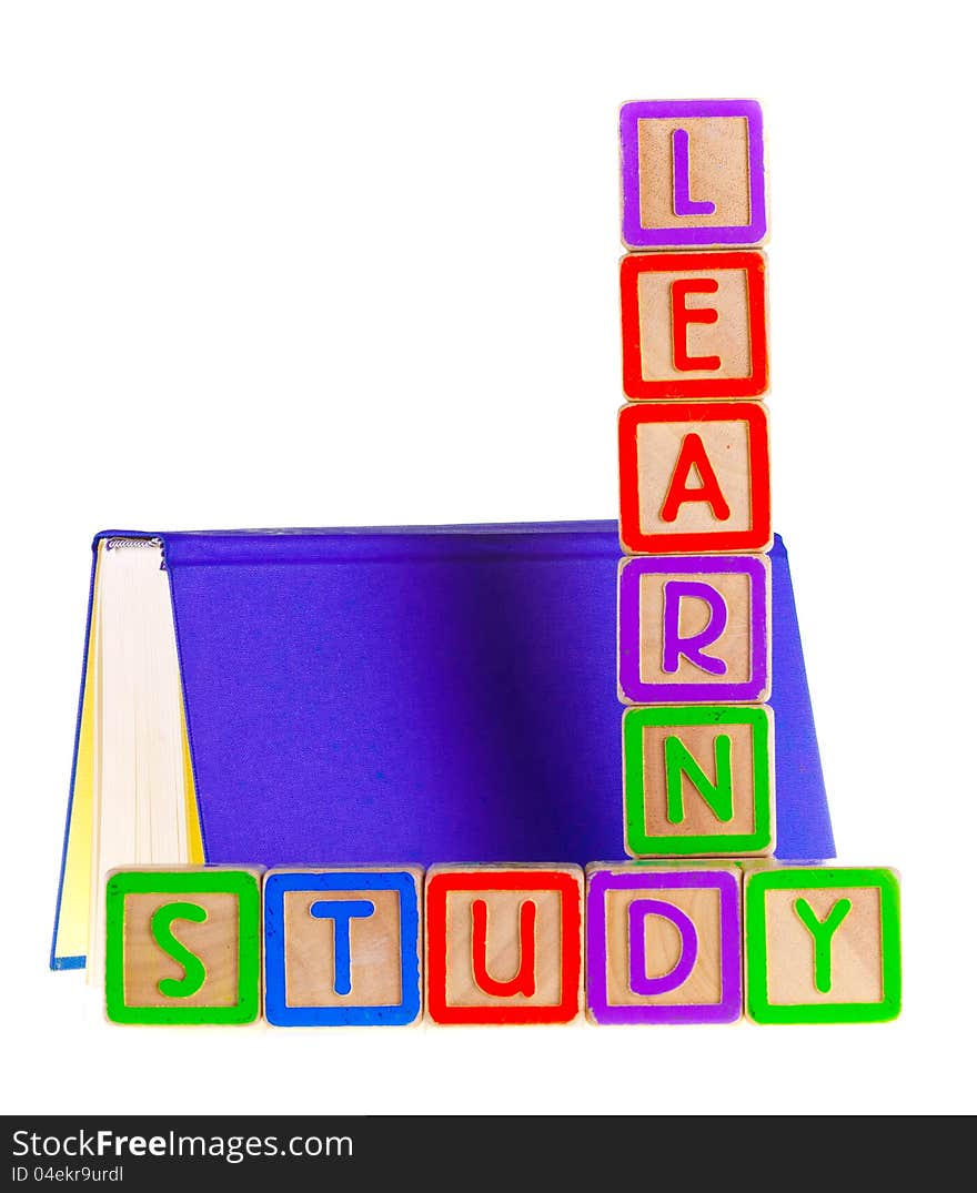 Learn and study spelled Out Leaning on Open Book