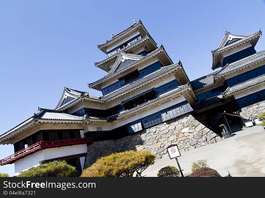 East view of Matsumoto castle, Japan.