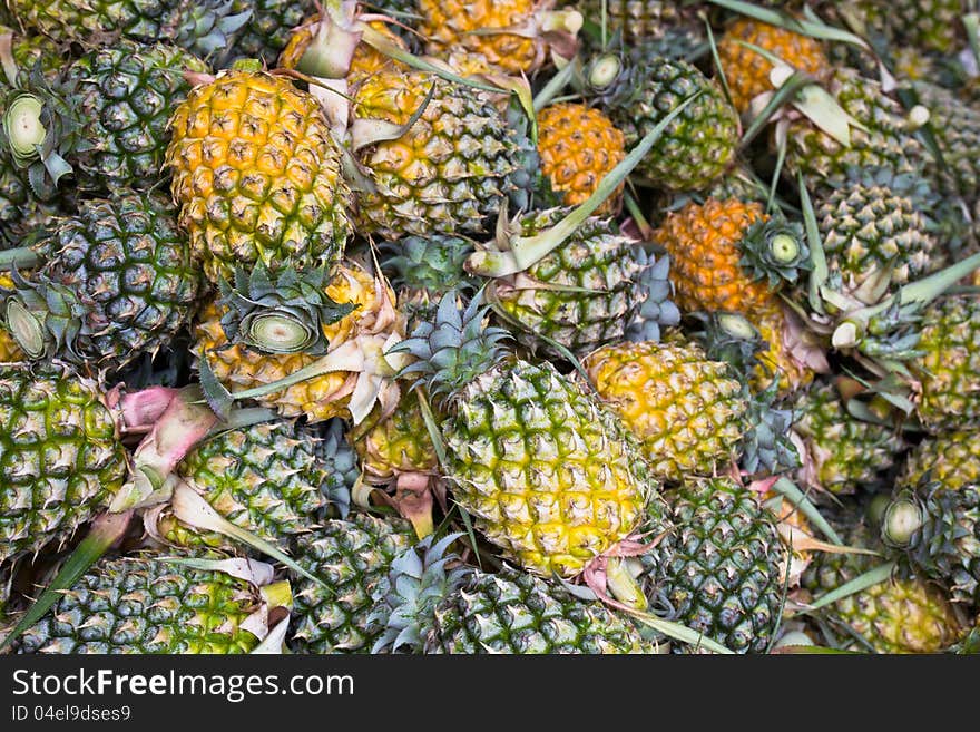 Stack of pineapple