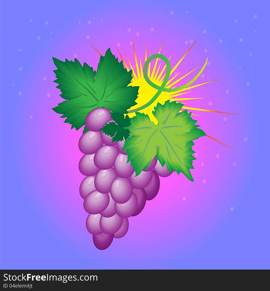 Bunch of grapes in  format