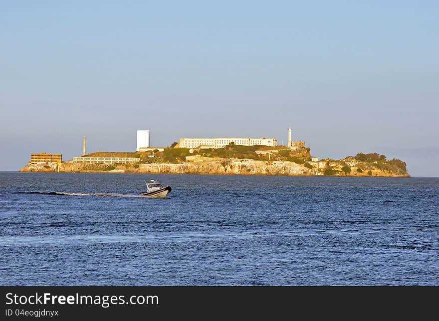 View of Alcatraz from shores of San Francisco. View of Alcatraz from shores of San Francisco