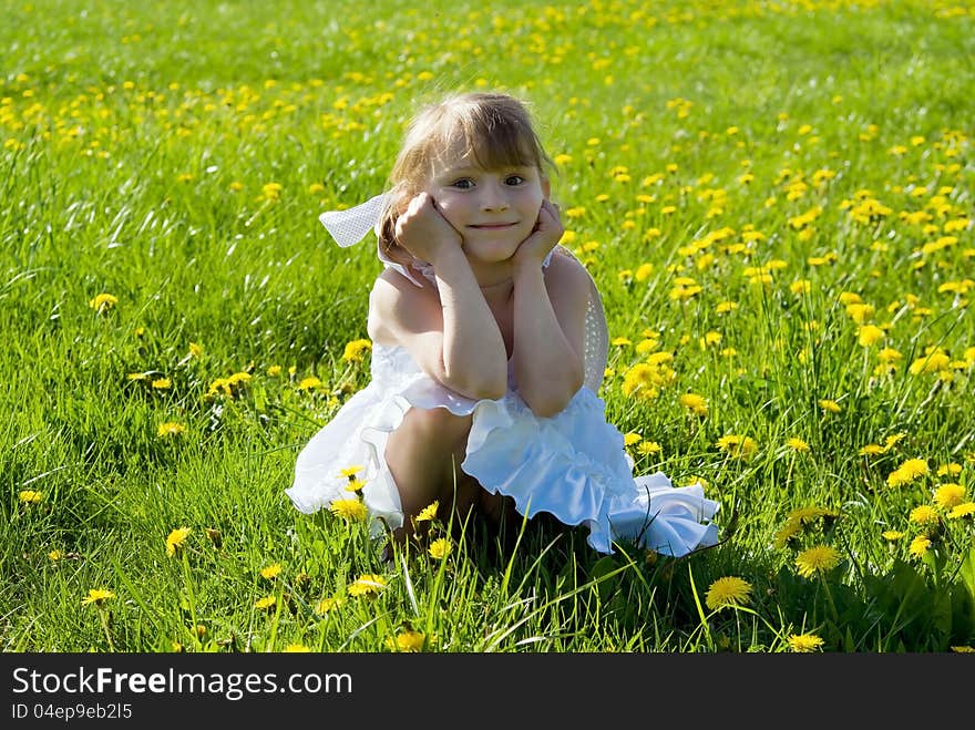 Girl In The Meadow, In Nature