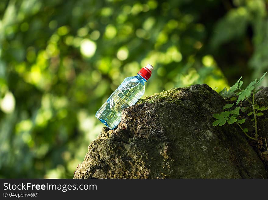 Bottled spring water - purified water. Bottled spring water - purified water