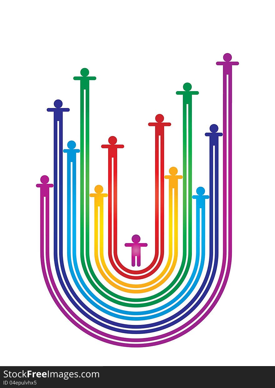 Rainbow Human Graphic Design