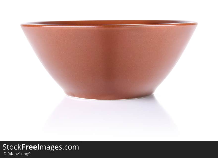 Brown ceramic plate