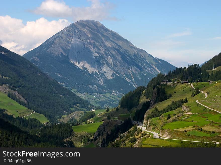 Mountain and valley