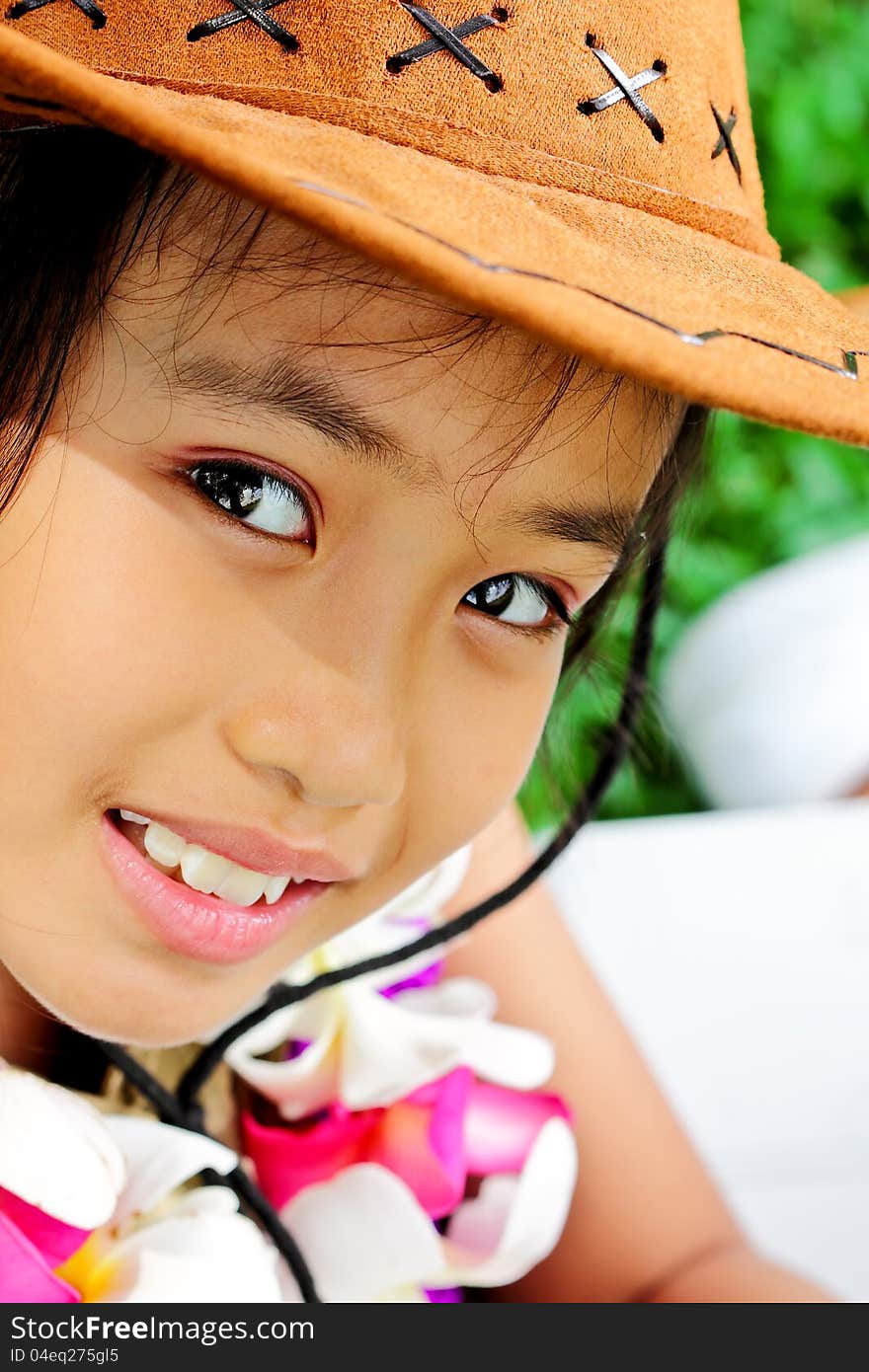 Portrait Of Cute Young Asian Girl