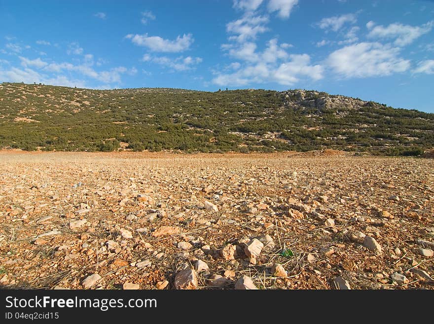 A stoney field in Turkey