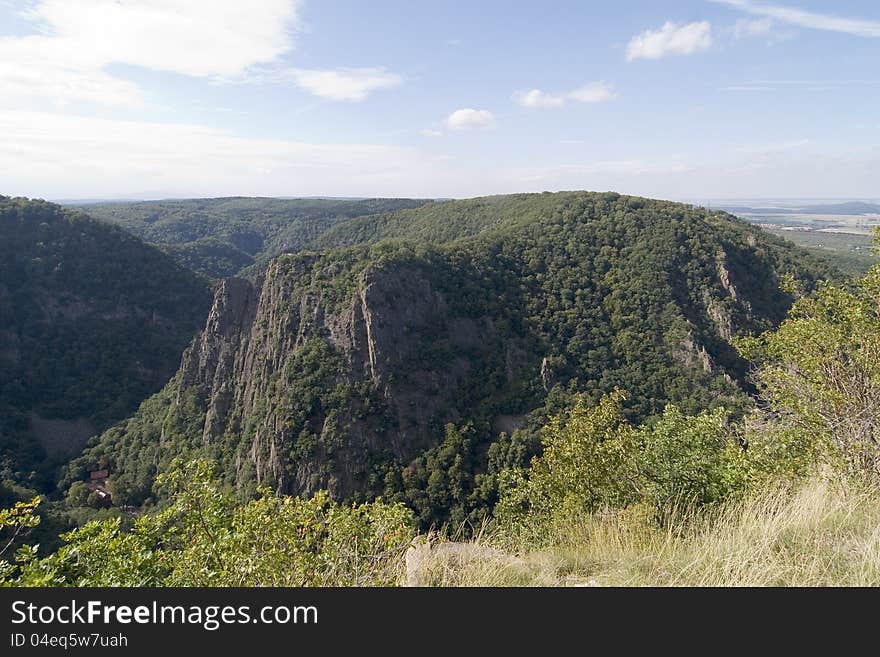 Mountains near the city of Thale. Mountains near the city of Thale