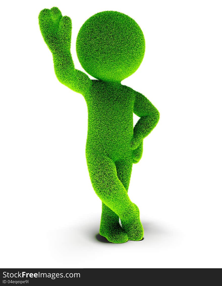 Green grass man 3d