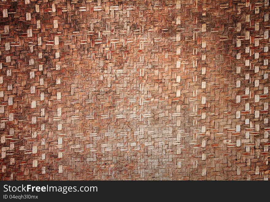 Thai handicraft of bamboo weave pattern used for background