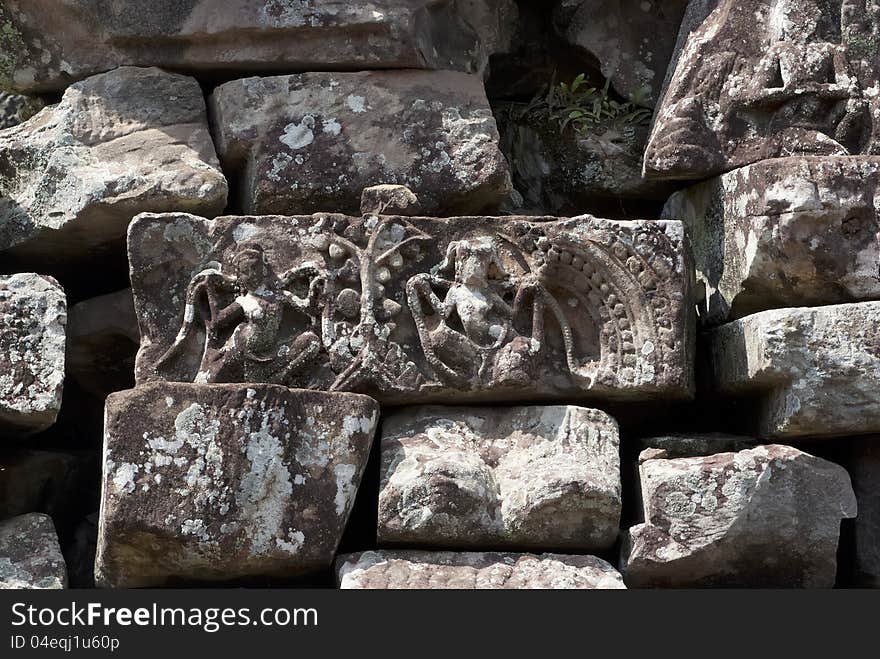 Ruins of Angkor Thom, Bayon, Cambodia