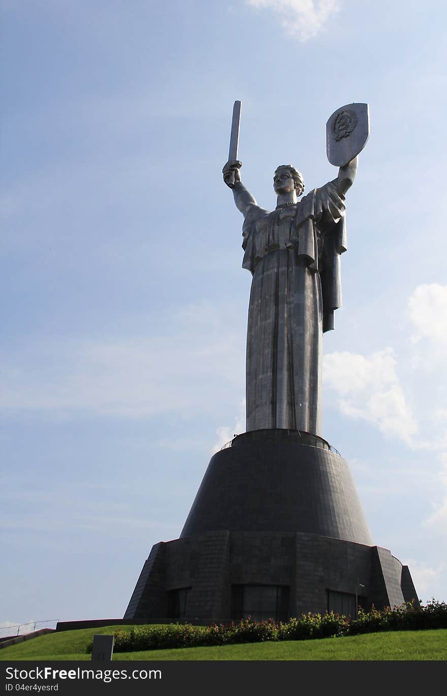 The Motherland monumental statue in Museum of the Great Patriotic War. The Motherland monumental statue in Museum of the Great Patriotic War