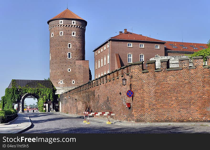 Tower, Gate And Wall Of Wawel Castle