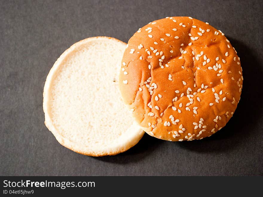 Top view of bread on the table