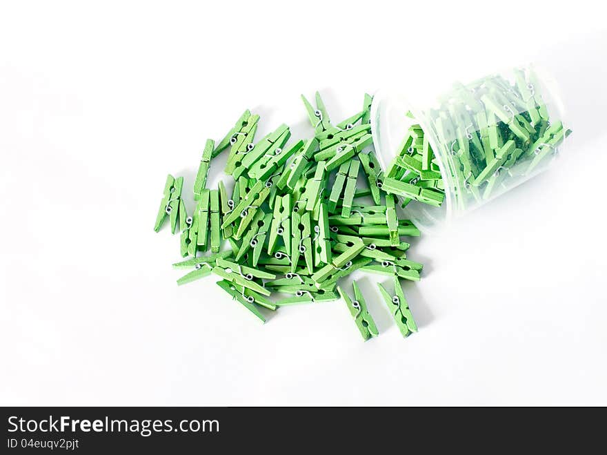 Green Clothes-pegs