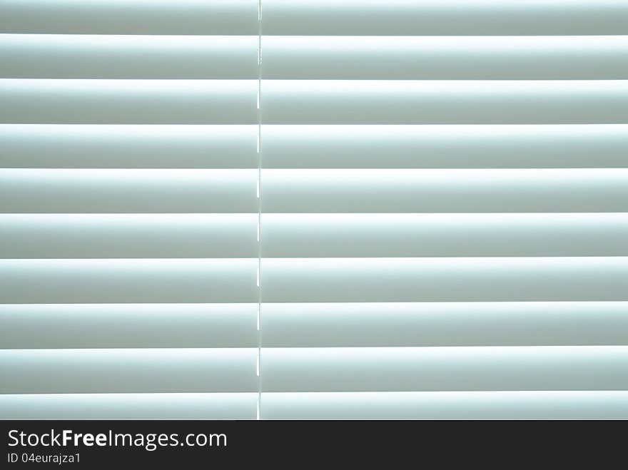 White Closed Blinds.