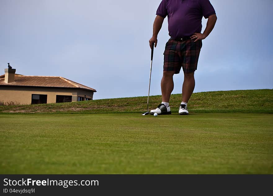 Attutide on the golf course. Attutide on the golf course.