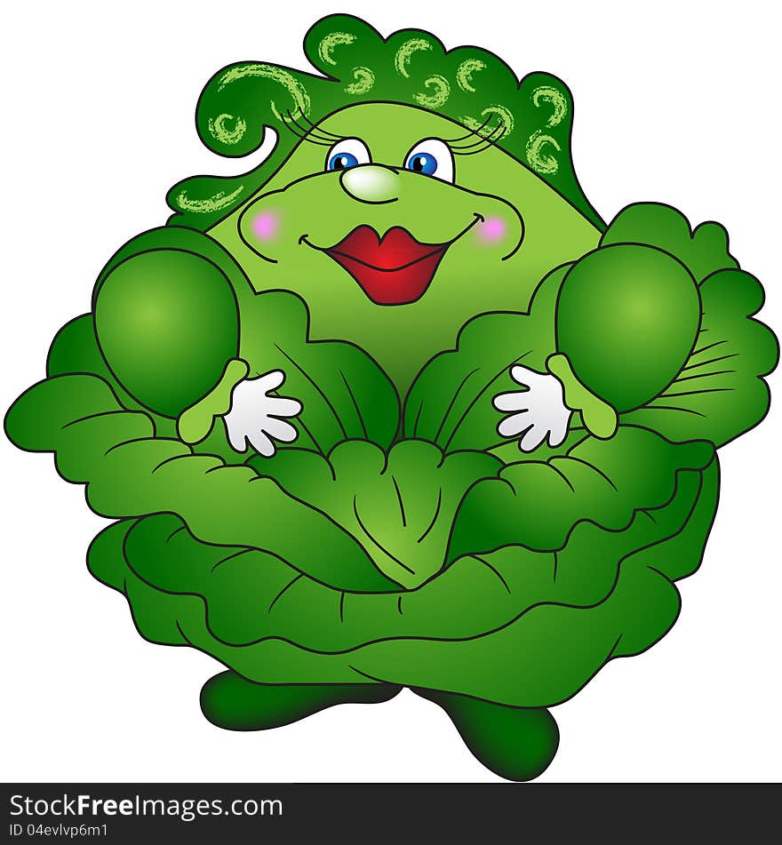 Cartoon cabbage