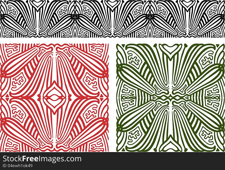 The vector drawing of a decorative abstract element. The vector drawing of a decorative abstract element.