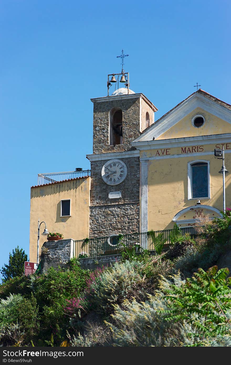 Church on the coast of Cilento. Church on the coast of Cilento