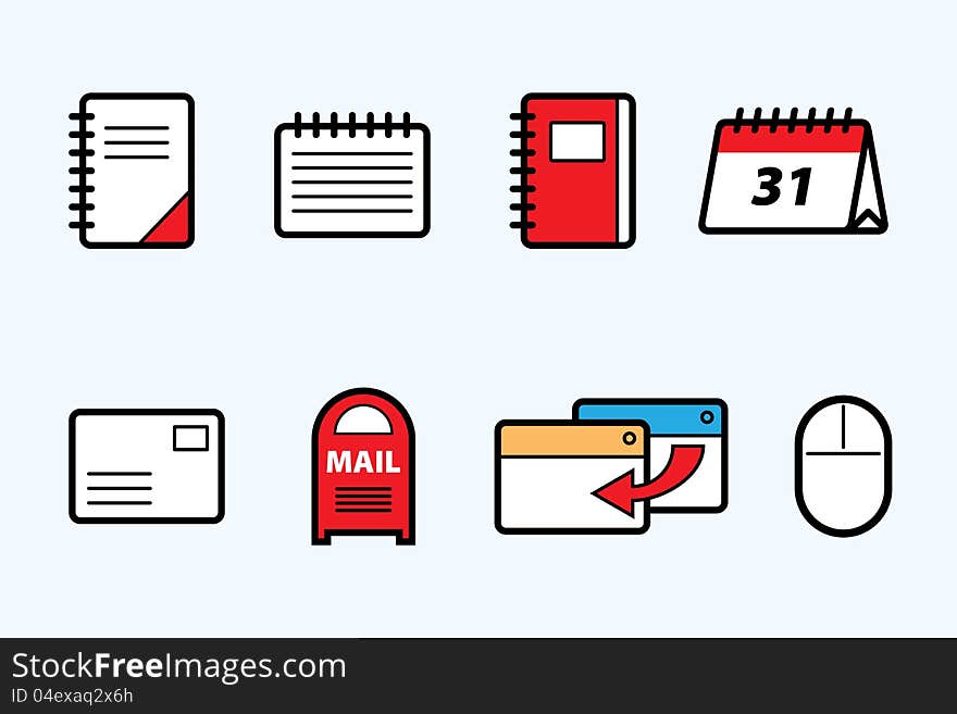 Web Icons, Internet & Website icons, office & universal icons, icons Set, web buttons - Vector