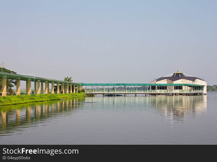 Pavilion on the water.