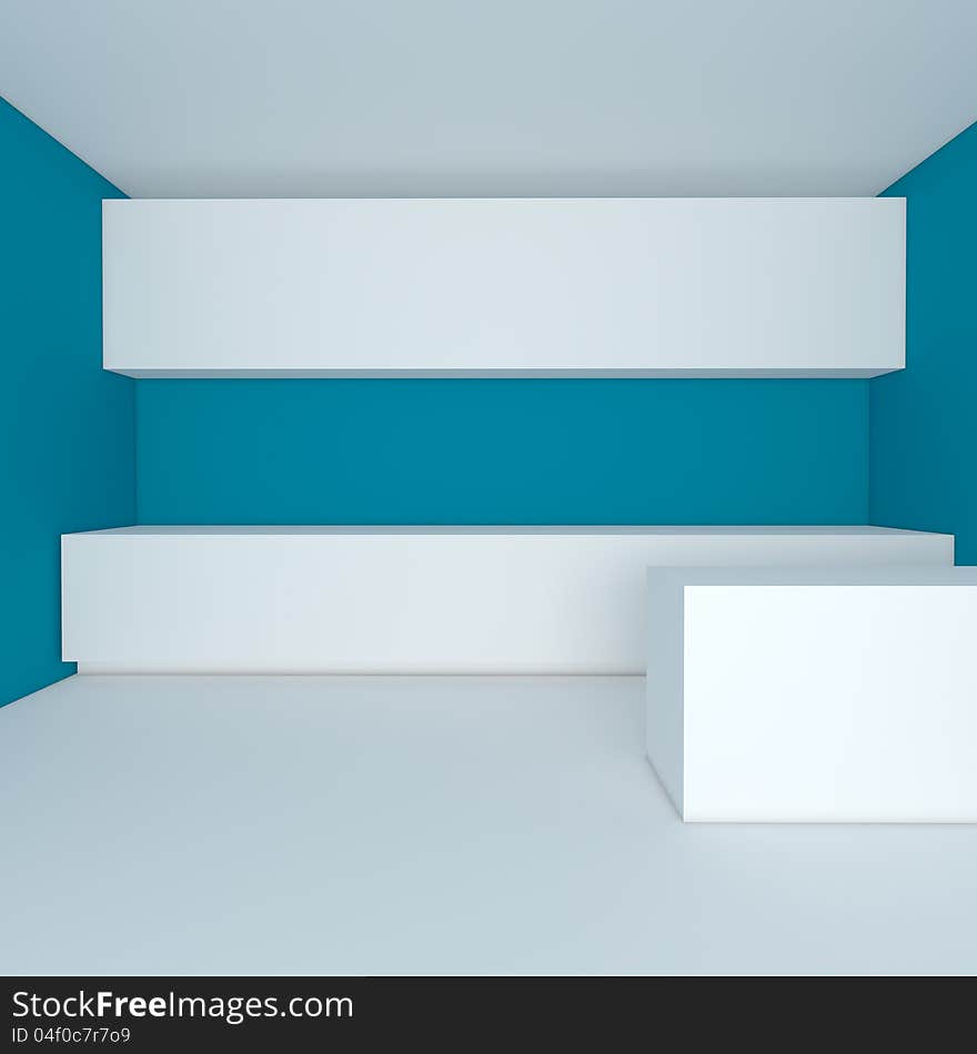 Blue Kitchen Room