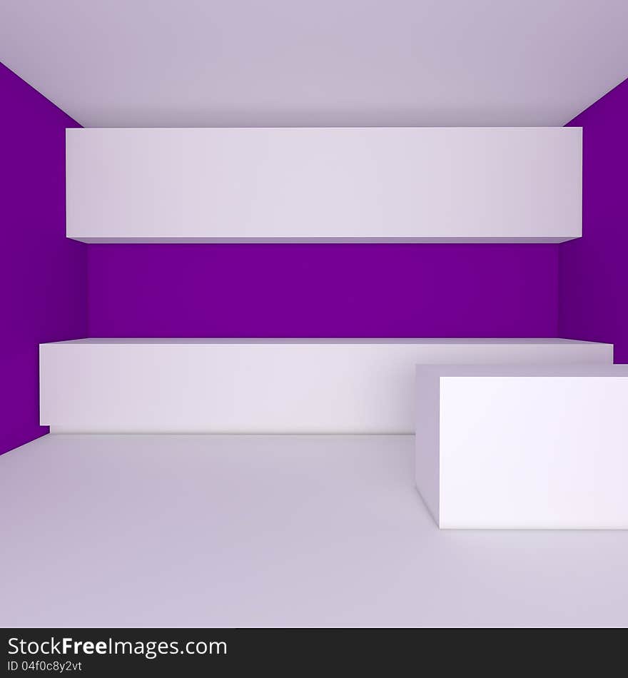 Purple kitchen room