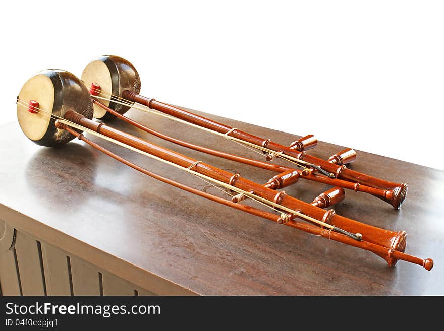 Thai fiddle musical instrument