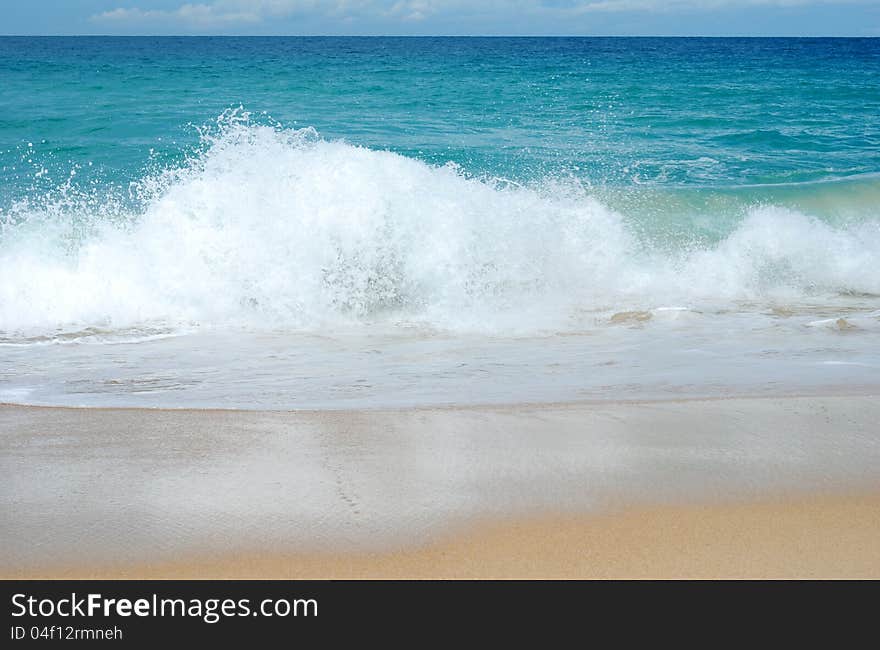 Sea waves on the beach