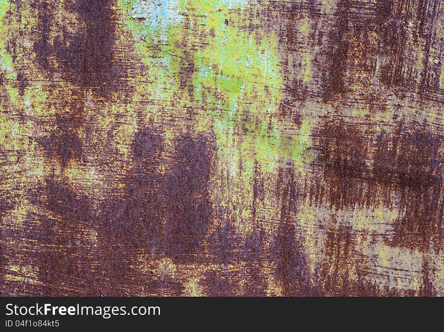 Abstract old rusty and painted metal background. Abstract old rusty and painted metal background