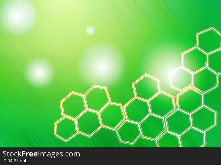 Abstract green background with honey comb pattern. Abstract green background with honey comb pattern