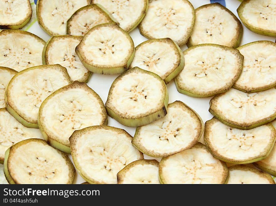 Dried bananas; traditional food and herb