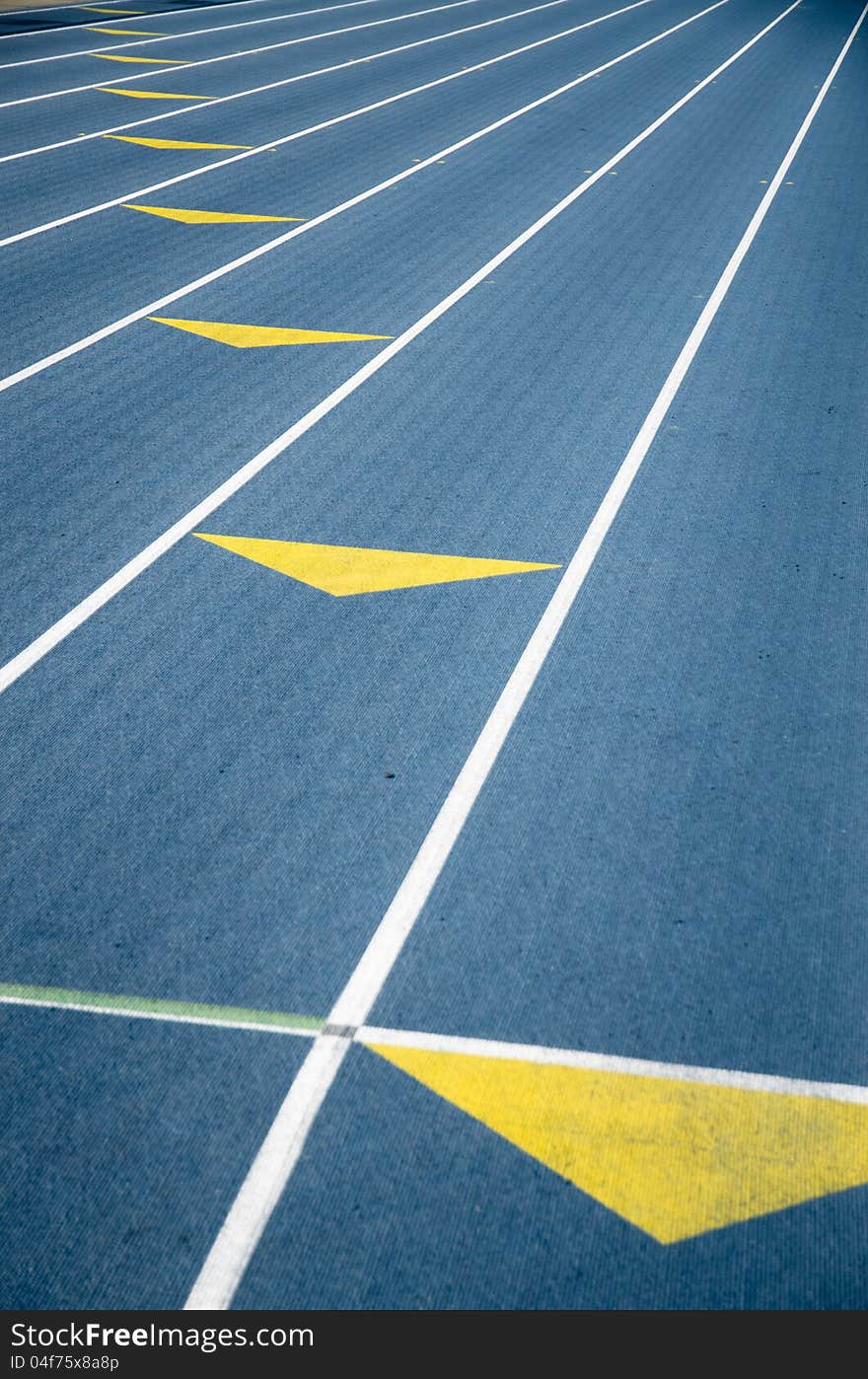 Signs On Stadium Tracks