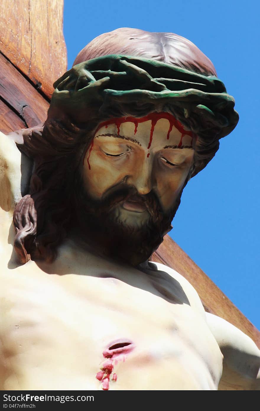 Detail of sculpture of Jesus Christ