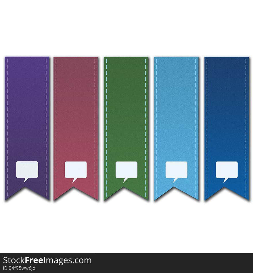 Vertical Social Ribbons for website. In colorfull