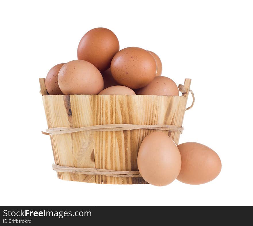 Eggs isolated on white background