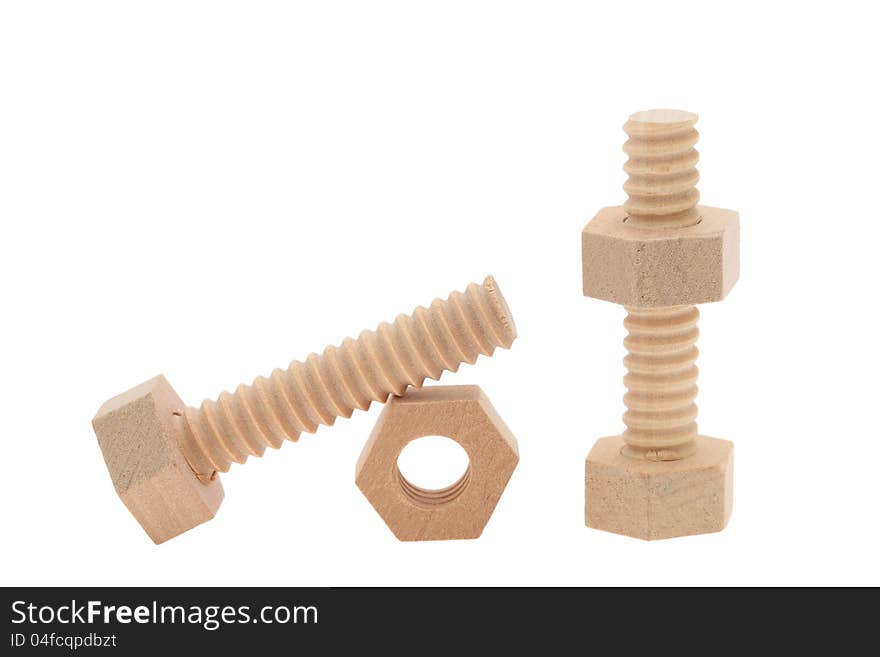 Wooden nuts and bolts