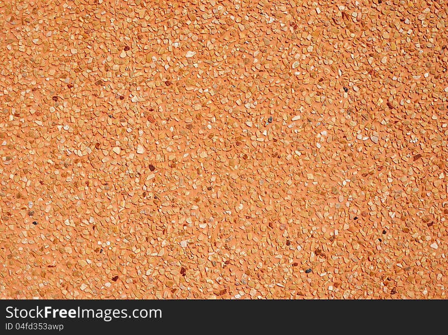 Terrazzo is a decorative surface made ??of cement, sand and gravel used in combination.