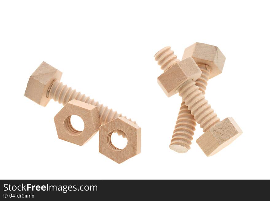 Wooden nuts and bolts