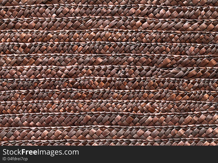 Close up of brown wicker texture background