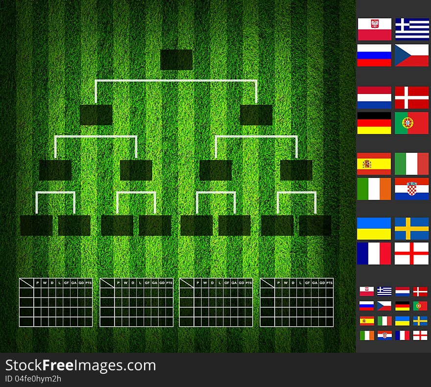 Soccer ( Football ) Tounament Map , group A B C D. Soccer ( Football ) Tounament Map , group A B C D