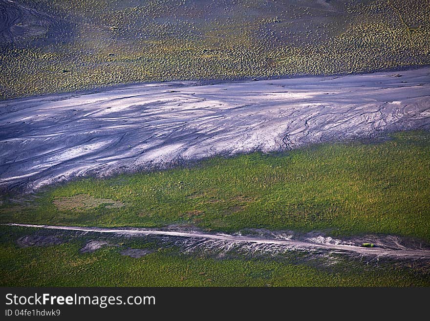 Texture in land of Bromo, Indonesia