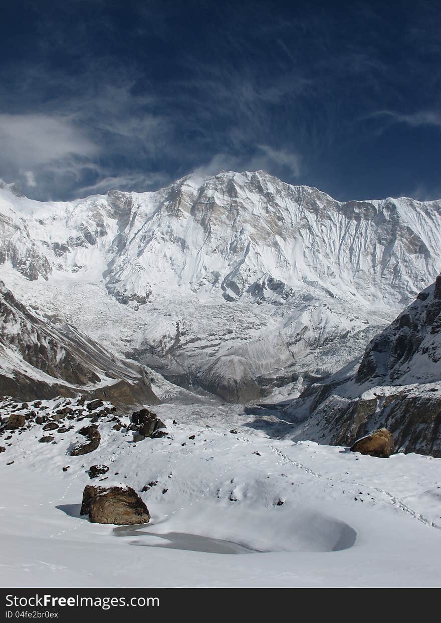 Khangsar Kang, photographed from the Annapurna Base Camp.