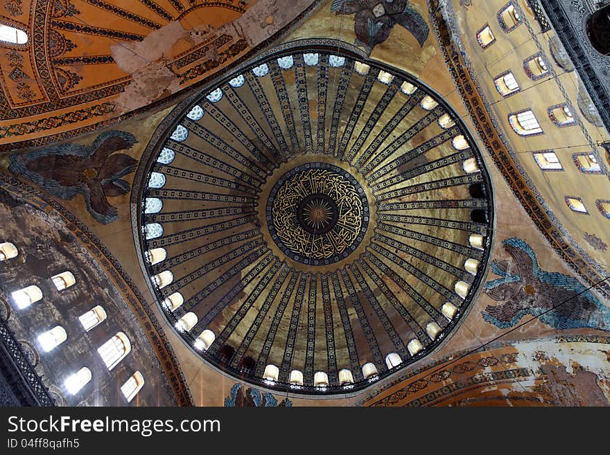 The Dome of Hagia Sophia, Istanbul.