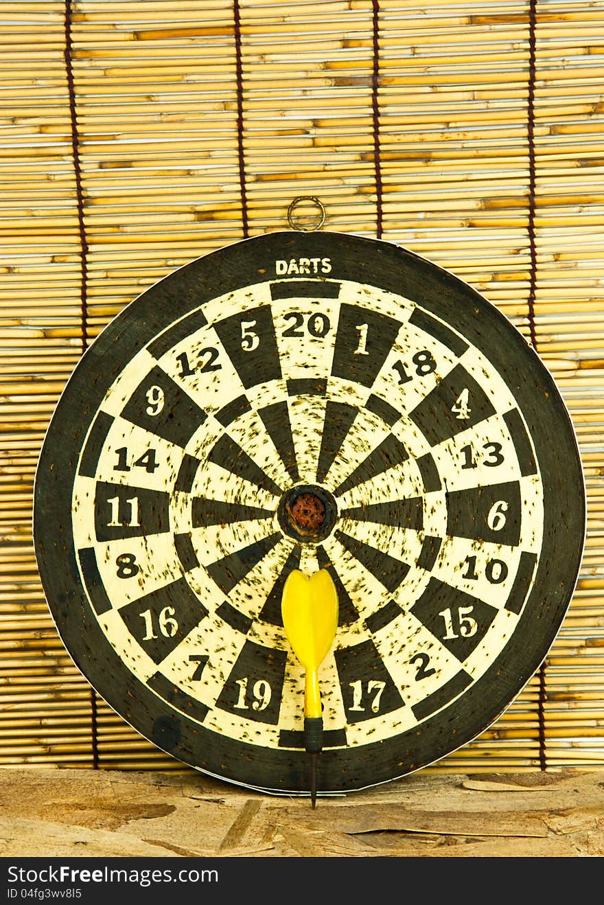 Darts On A Bamboo Wall