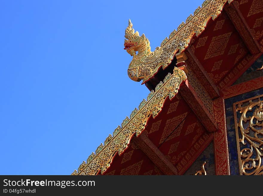 Temple in Thailand and sky